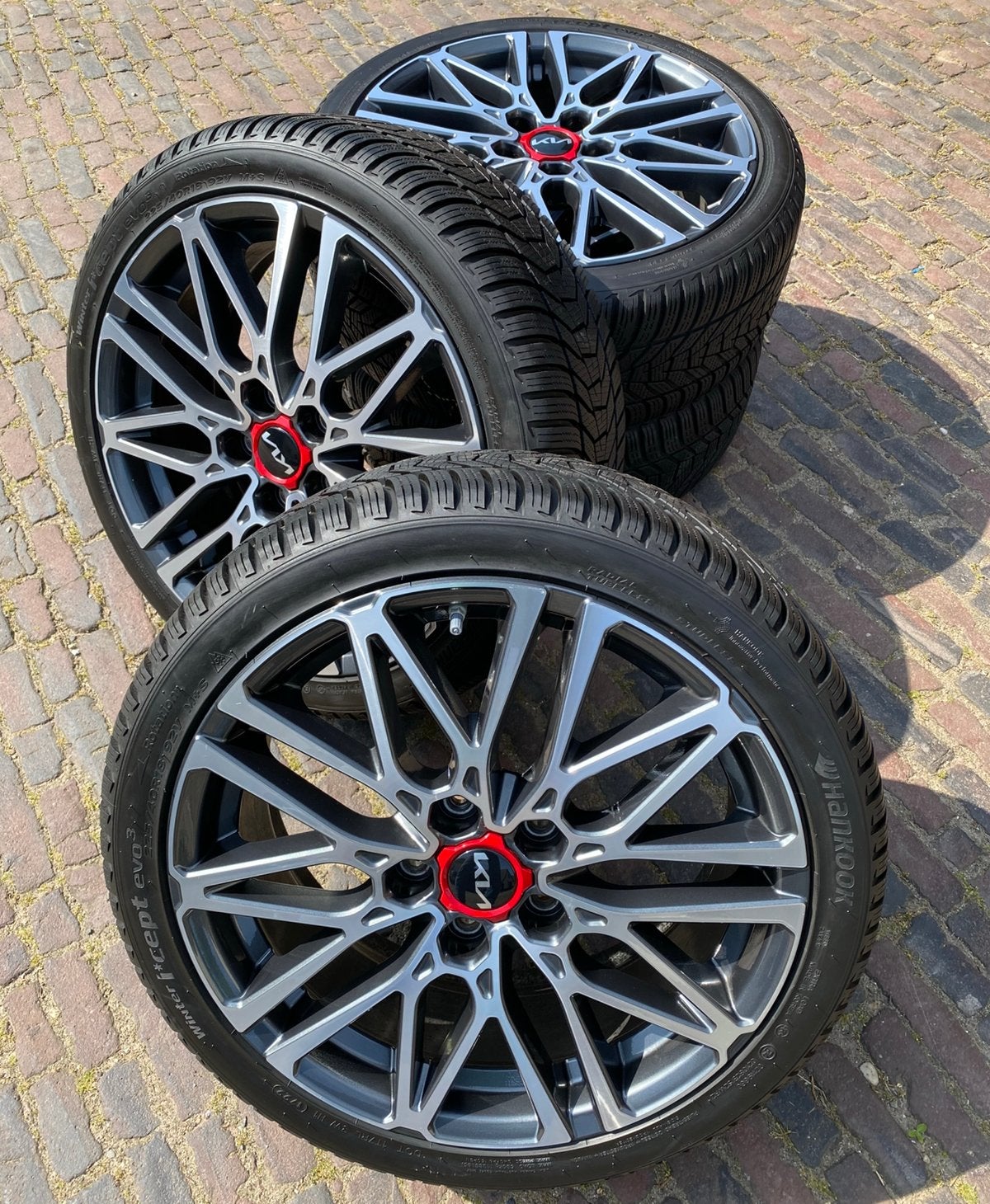 Orig. 18” Kia ProCeed GT velgen + TPMS + 225/40 R18 banden, Auto-onderdelen, Banden en Velgen, 18 inch, Banden en Velgen, Ophalen of Verzenden