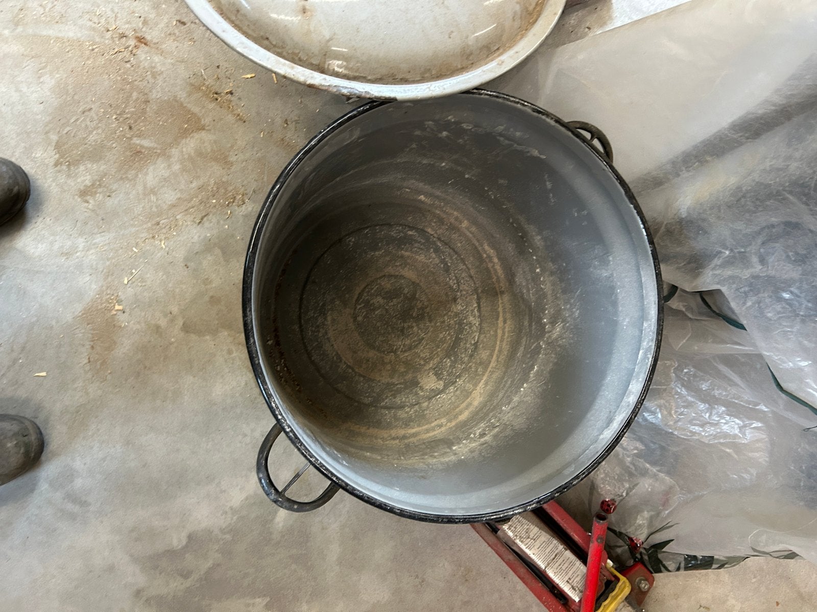 Grote emaille pan met deksel - Vintage kookpot, Antiek en Kunst, Antiek | Emaille, Ophalen