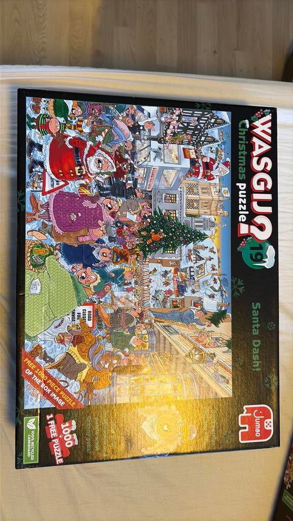 Wasgij 2 puzzels in 1 doos Christmas 19, Ophalen, 500 t/m 1500 stukjes, Zo goed als nieuw