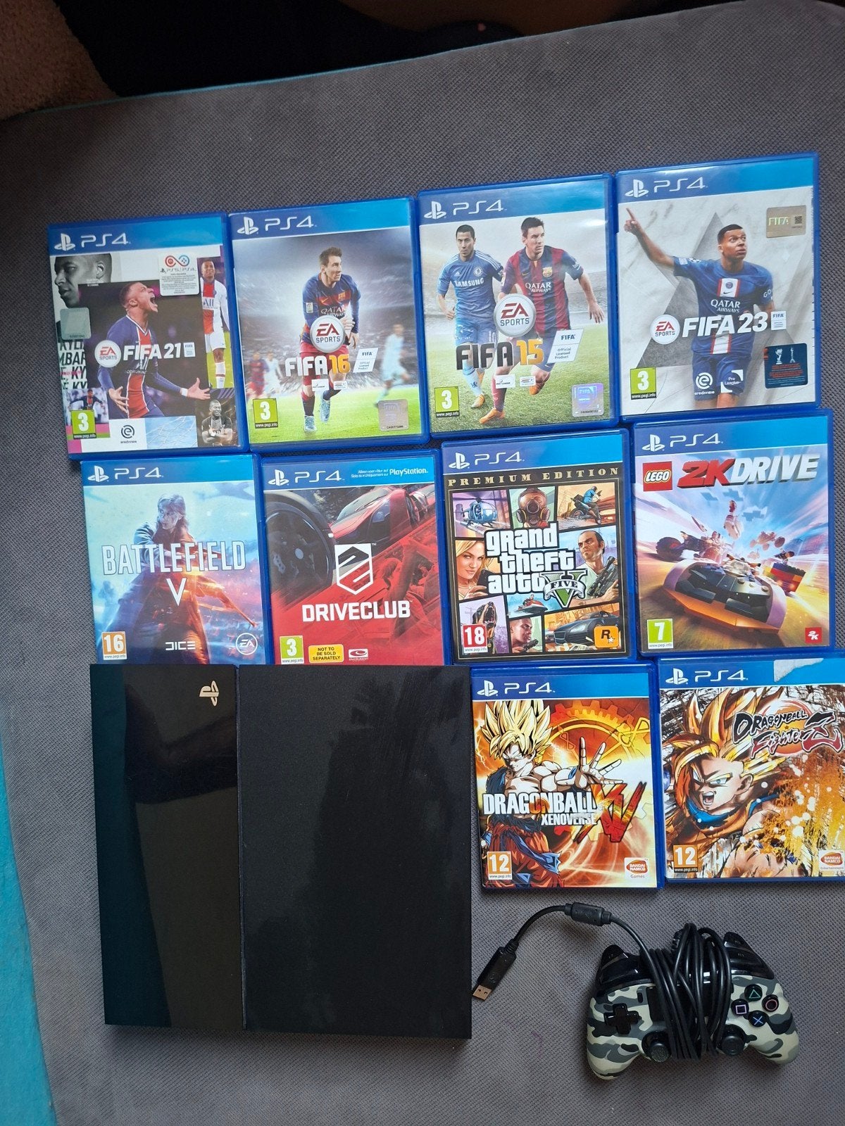 PlayStation 4 Slim met controller en 9 games, Spelcomputers en Games, Spelcomputers | Sony PlayStation 4, Ophalen of Verzenden