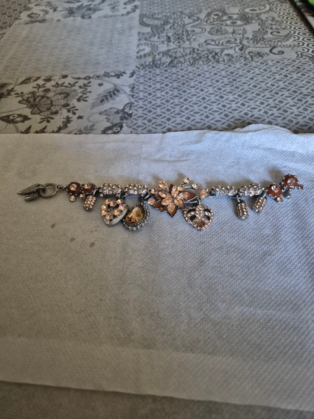 Otazu ketting en armband set met kristallen, Overige materialen, Met hanger, Ophalen of Verzenden, Zo goed als nieuw