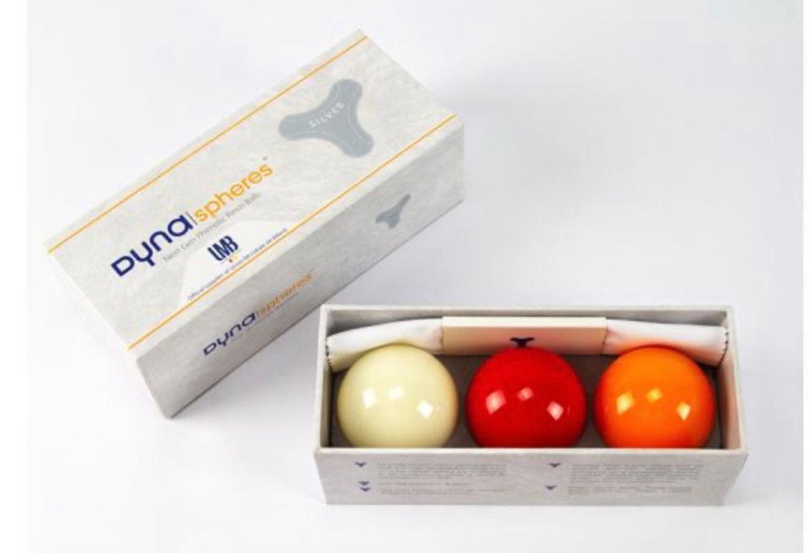 Dyna Spheres Silver wedstrijd biljartballen 61.5 mm, Sport en Fitness, Ophalen, Nieuw, Keu of Ballen