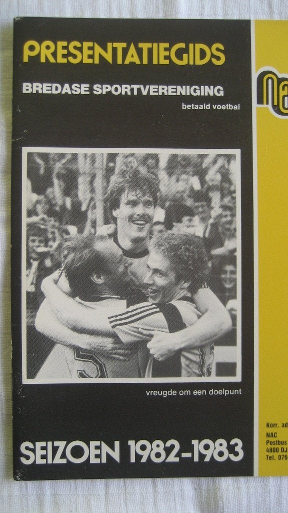 Presentatiegids NAC seizoen 1982-1983, Verzamelen, Sportartikelen en Voetbal, Ophalen of Verzenden, Zo goed als nieuw, NAC Breda