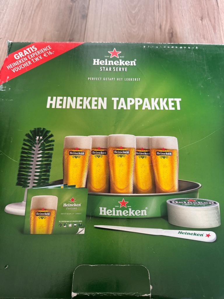 Heineken bier tappakket, Ophalen, Nieuw, Glas of Glazen, Heineken