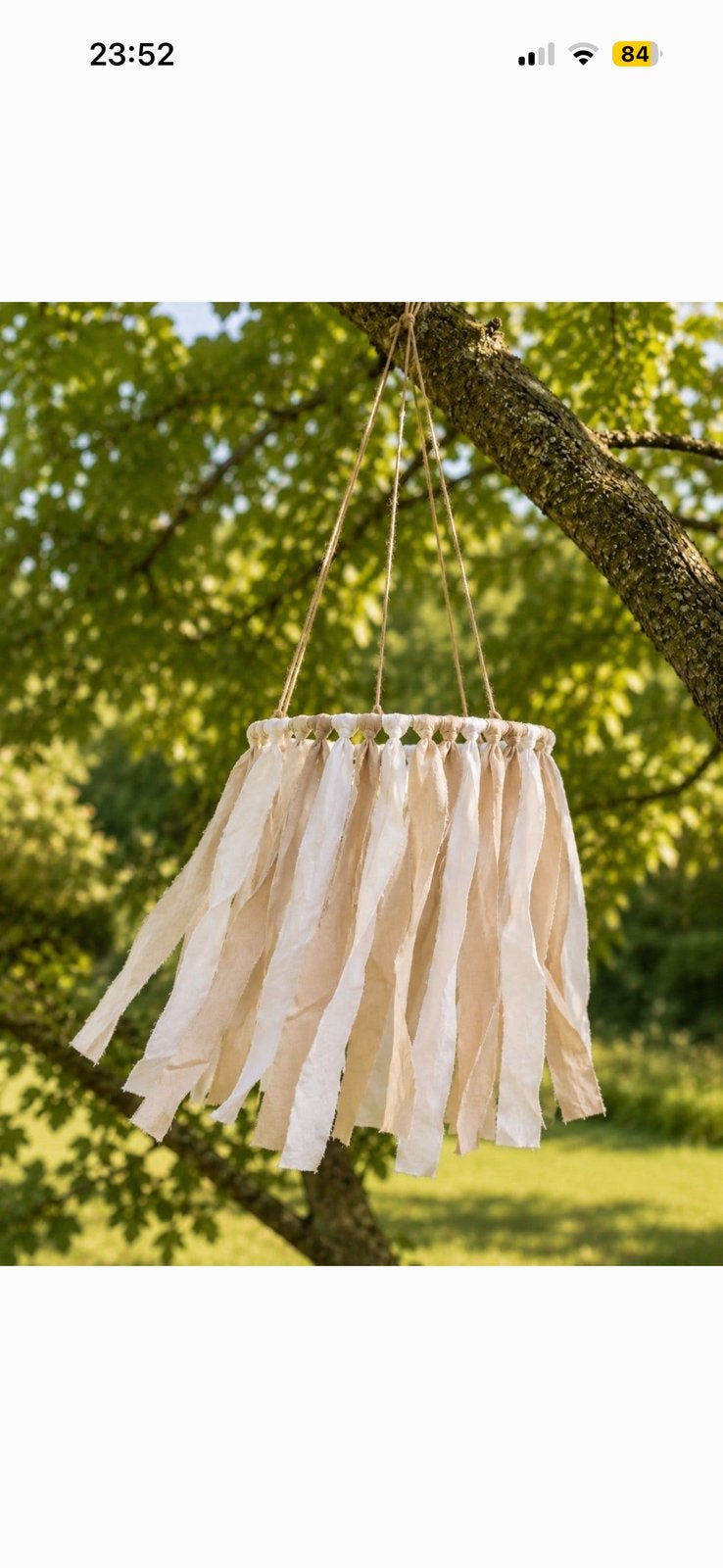 2x windhanger en 6m slinger beige creme wit, Ophalen of Verzenden, Nieuw, Overige typen
