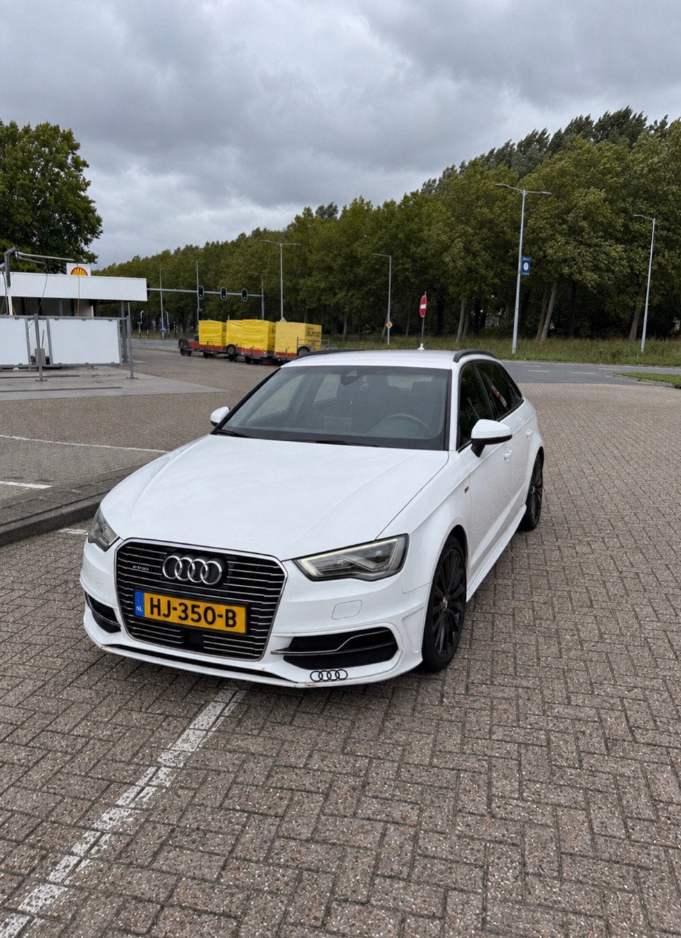 Audi A3 Sportback 1.4 Tfsi 204pk E-tron S Tronic 2015, Auto's, Automaat, Stof, 4 cilinders, Wit