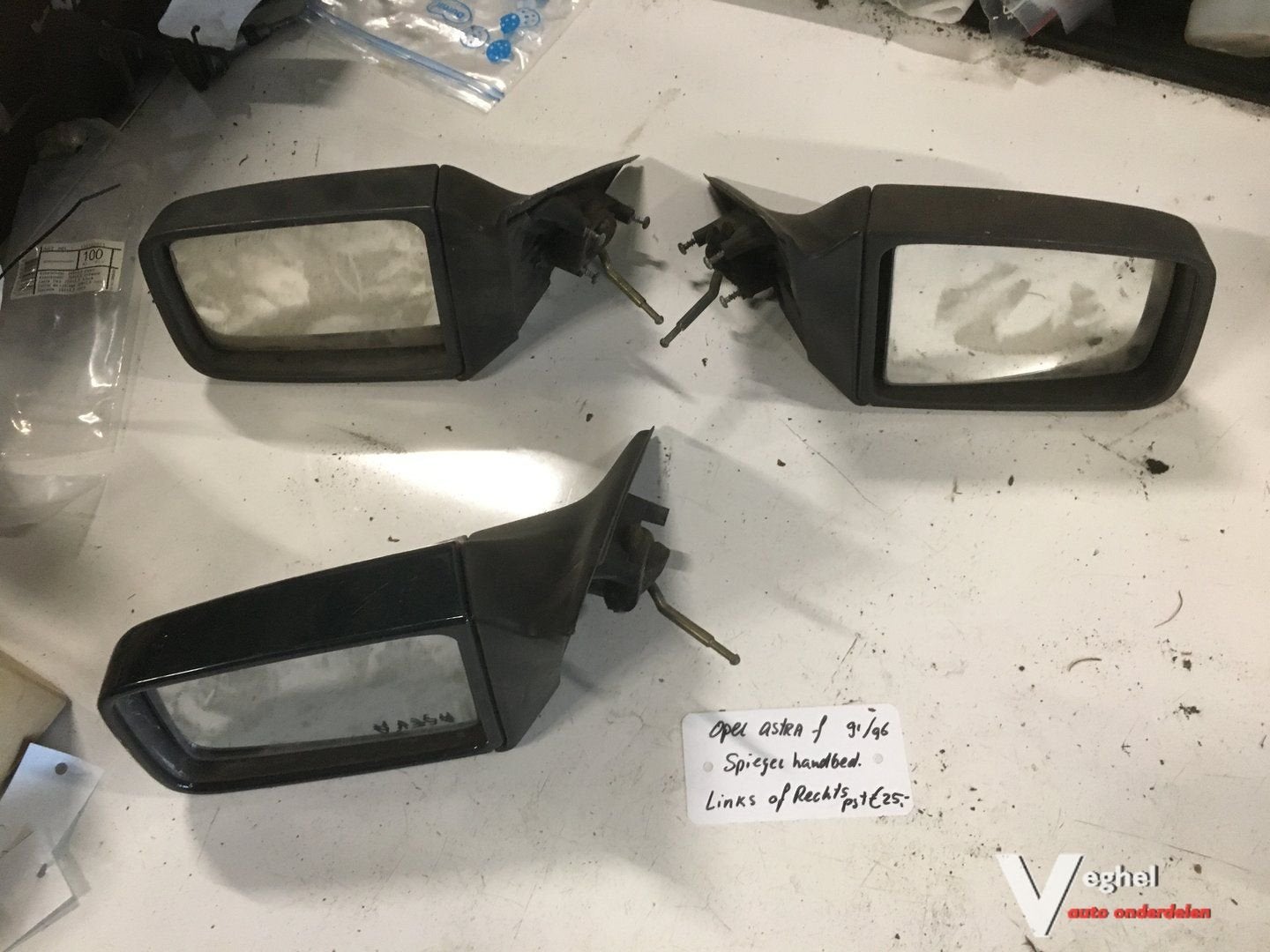 Opel Astra F  1991 tm 1996 Buitenspiegel Handbed. Rechts of, Gebruikt, -, -, Ophalen of Verzenden