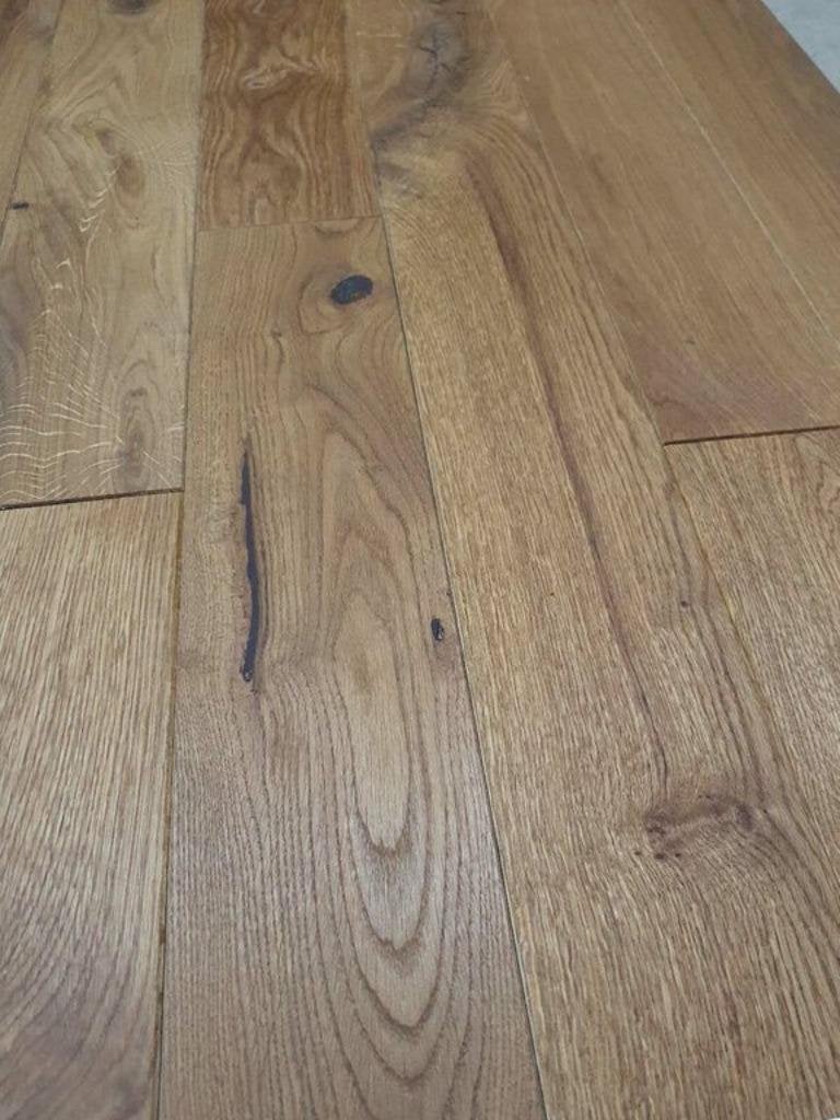 105 M2 MASSIEF EIKEN 10 CM BREED GEROOKT EN NATUREL GEOLIED, Huis en Inrichting, Ophalen of Verzenden, Nieuw, 75 m² of meer, Parket