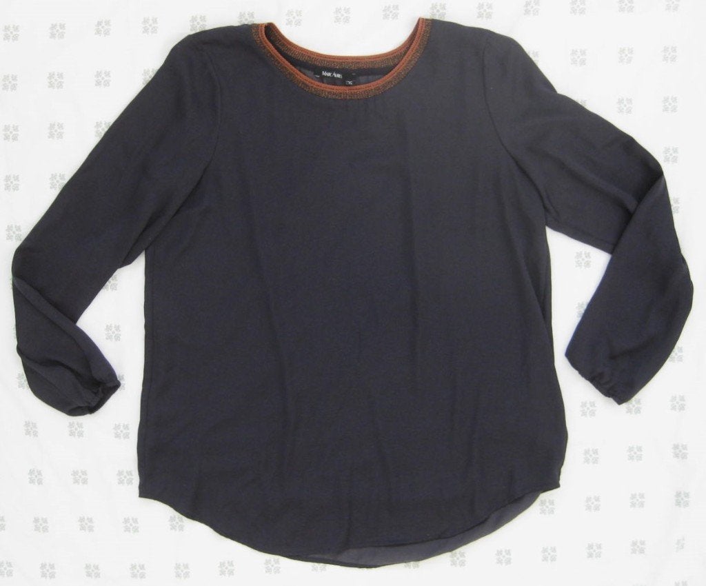 Marc Aurel grijze blouse, top, met goud-kleurig rand mt 42, Kleding | Dames, Blouses en Tunieken, Marc Aurel, Maat 42/44 (L), Ophalen of Verzenden