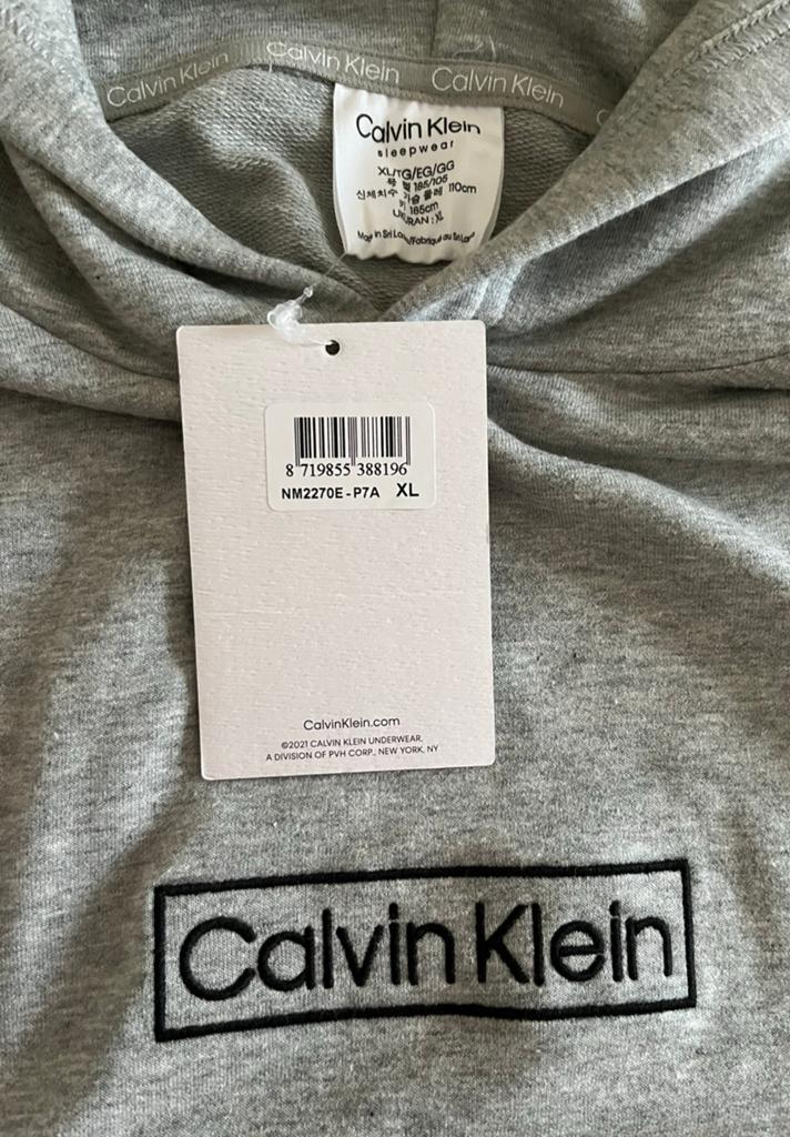 Calvin Klein Sleepwear hoodie maat XL!, Ophalen of Verzenden, Nieuw, Maat 56/58 (XL), Grijs