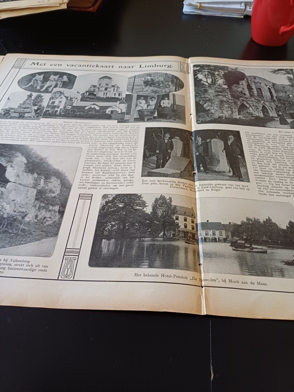 artikel Limburg Mookerheide, Plasmolen, Valkenburg,  Vaals, Verzamelen, Ophalen of Verzenden, Voor 1920, Knipsel(s)