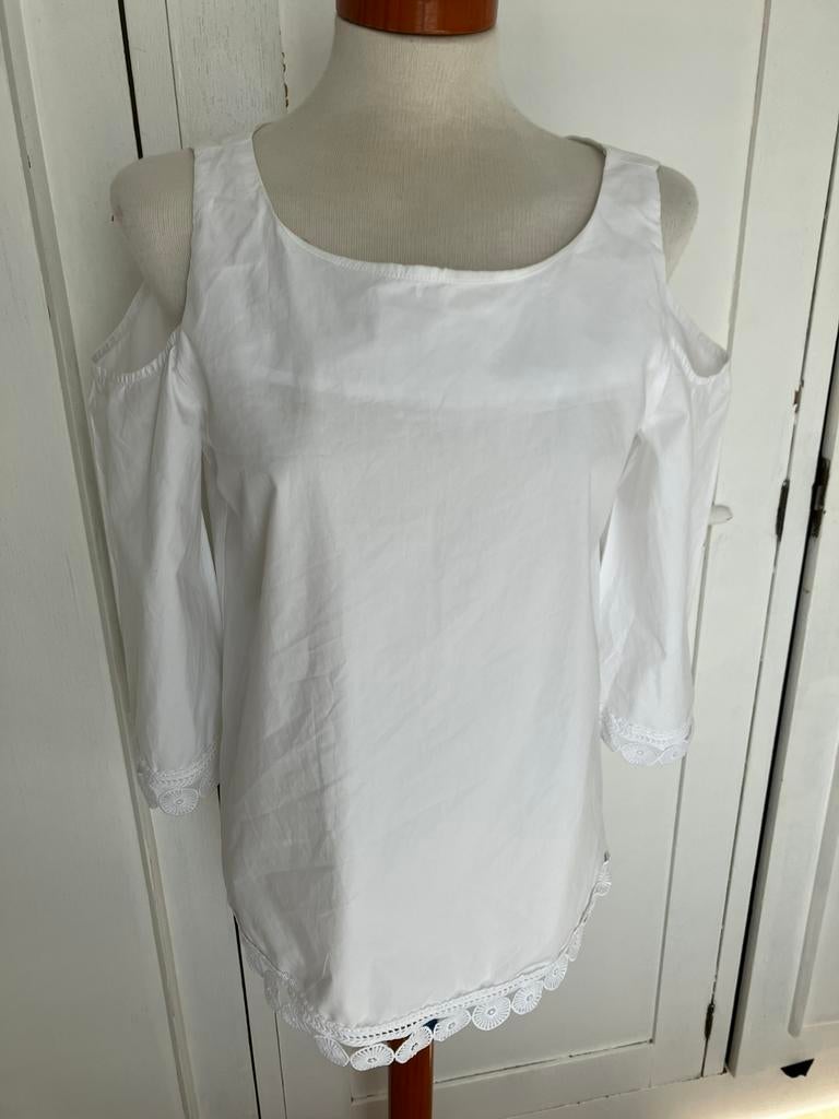 Jc sophie witte blouse mt s, Kleding | Dames, Blouses en Tunieken, Ophalen of Verzenden, Zo goed als nieuw, Maat 38/40 (M), Wit