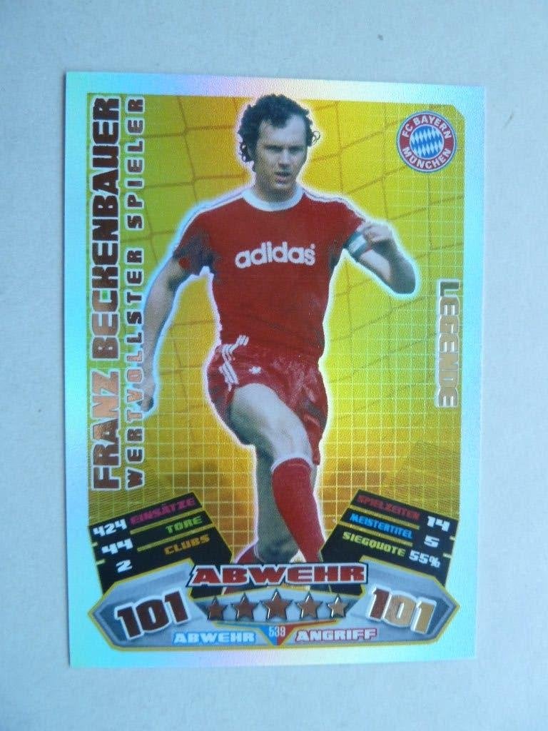 Topps Match Attax card  Franz.Beckenbauer  Legende, Ophalen of Verzenden, Zo goed als nieuw, Buitenlandse clubs, Poster, Plaatje of Sticker