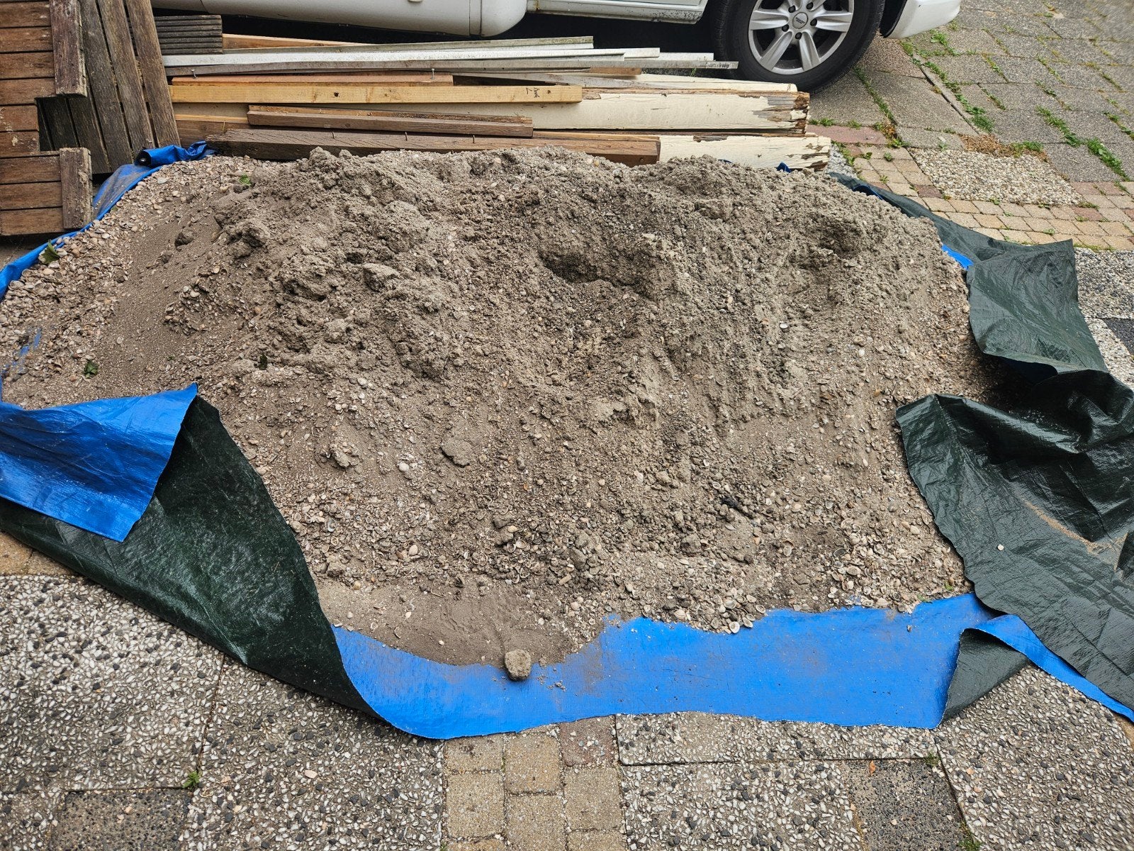 Ophoogzand met schelpen, Tuin en Terras, Zand, Ophoogzand, Ophalen