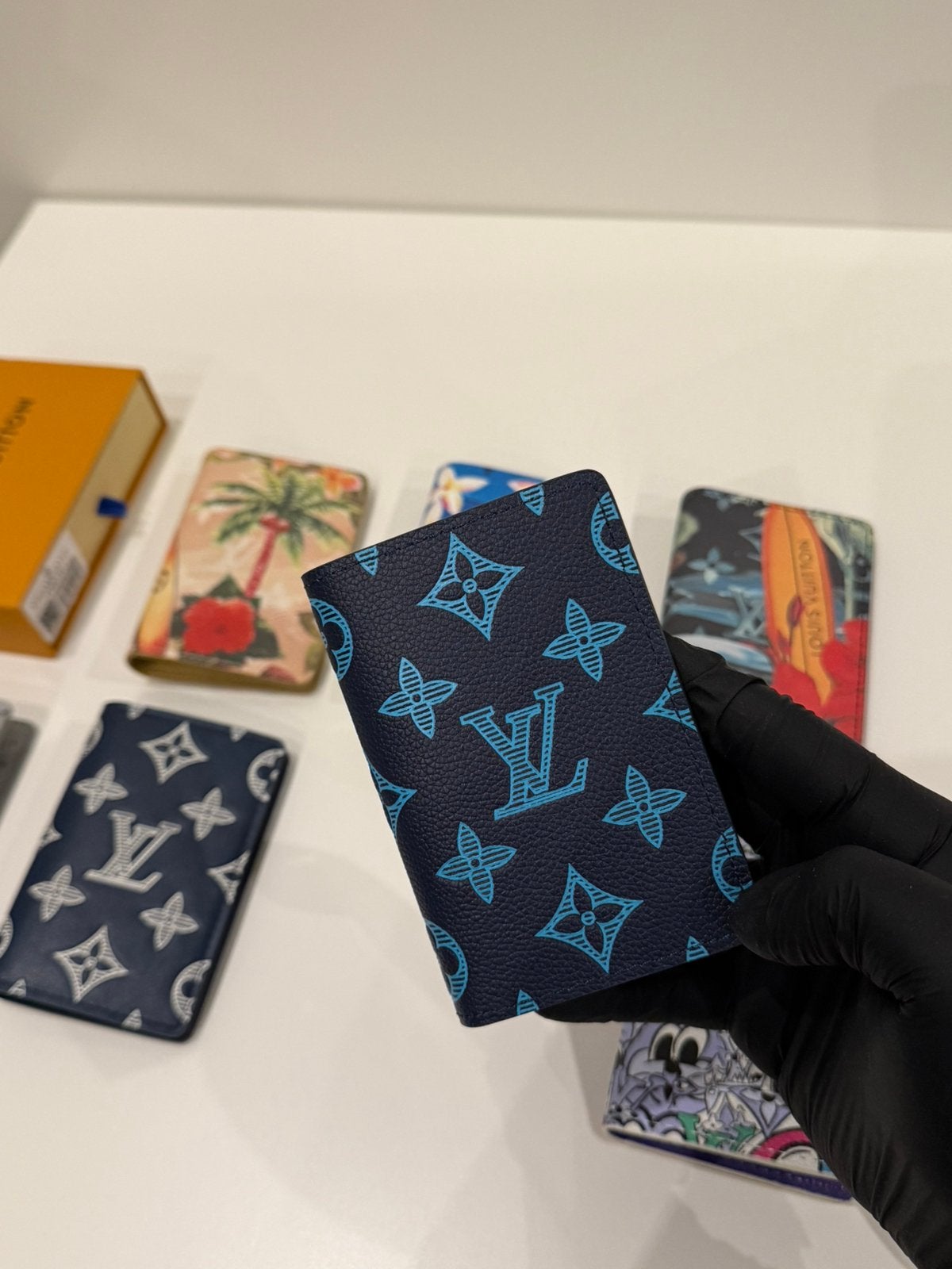 Pocket Organizer Cardholder Wallet Navy River Blue, Ophalen of Verzenden, Nieuw, Blauw, Leer