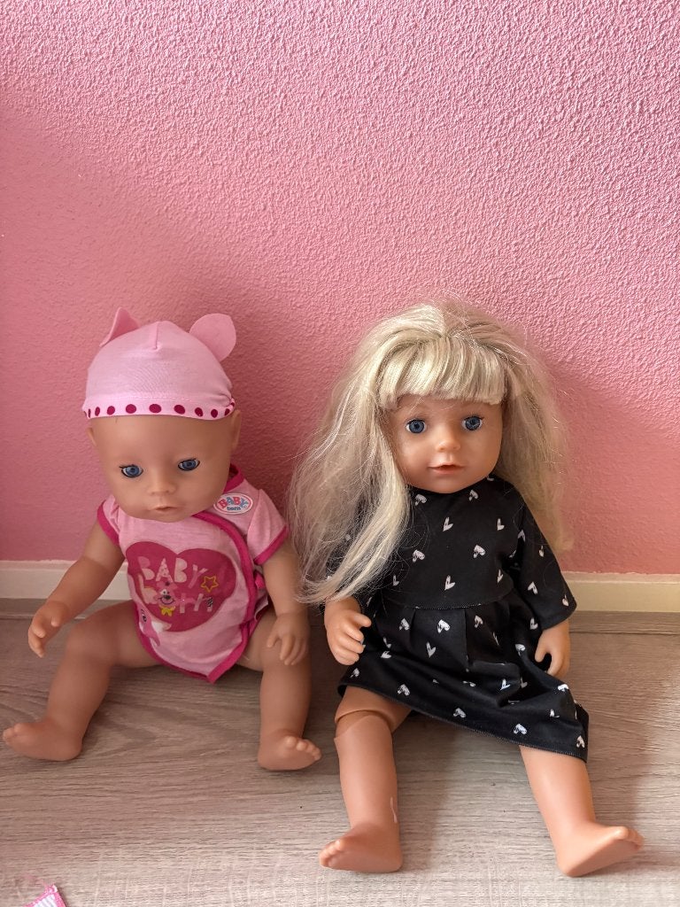 Baby Born pop met grote zus en heel veel kleding, Ophalen of Verzenden, Zo goed als nieuw, Babypop