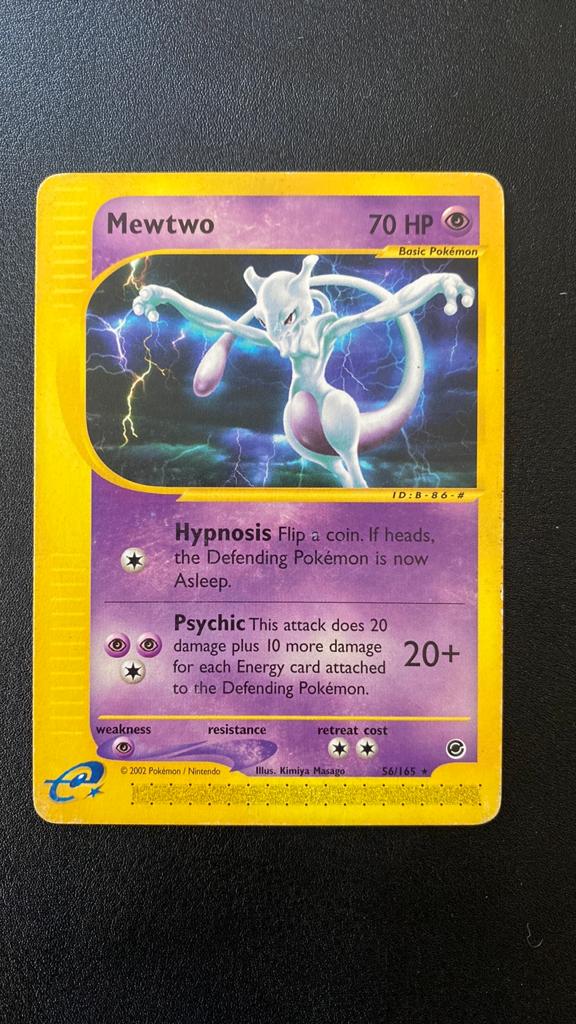 Pokemon expedition mewtwo 56/165, Ophalen of Verzenden, Gebruikt, Losse kaart