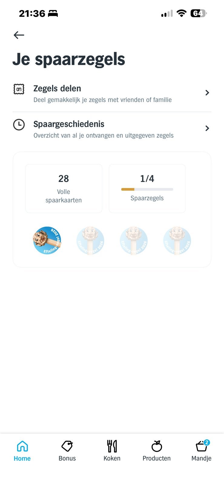 28 AH zegelboekjes voor de Efteling, Eén persoon, Kortingsbon, Pretpark