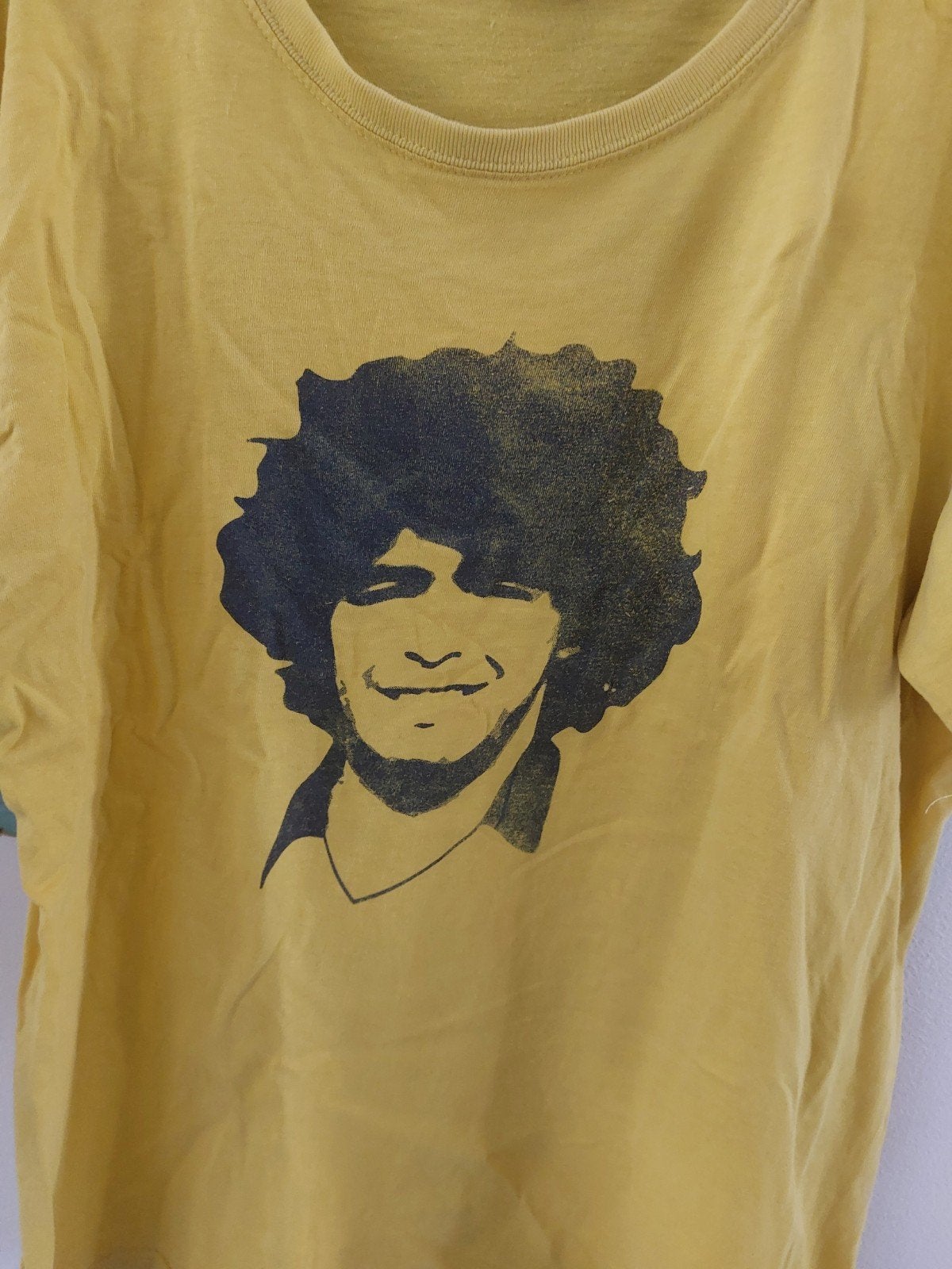 Vintage Diego Maradona 'La Bombonera' Shirt - Maat M, Maat 48/50 (M), Geel, Vintage, Ophalen of Verzenden