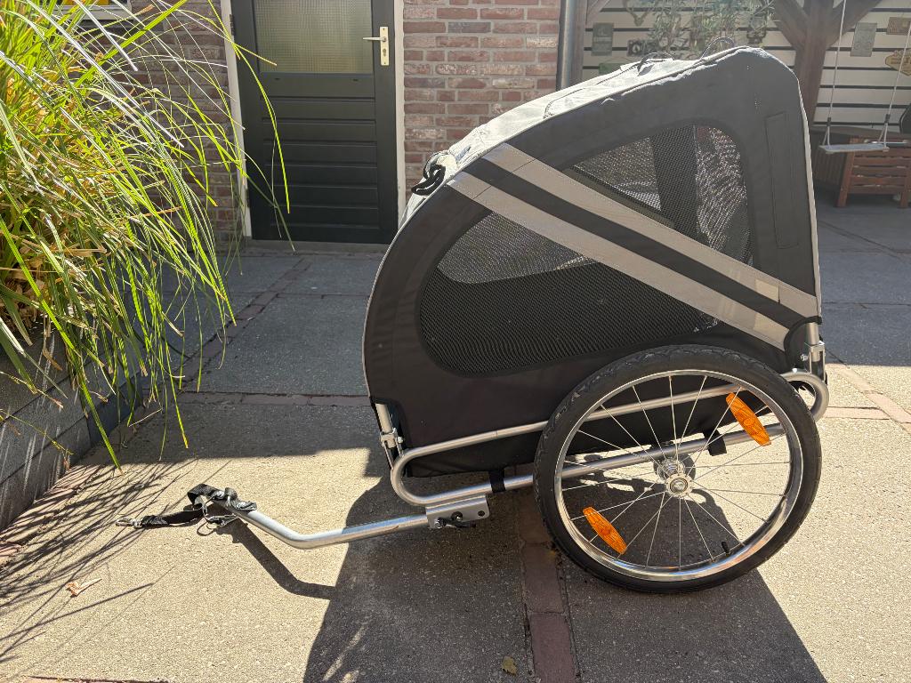 Fietskar hond, zgan, Fietsen en Brommers, Opvouwbaar, 20 tot 40 kg, Zo goed als nieuw, Hondenkar