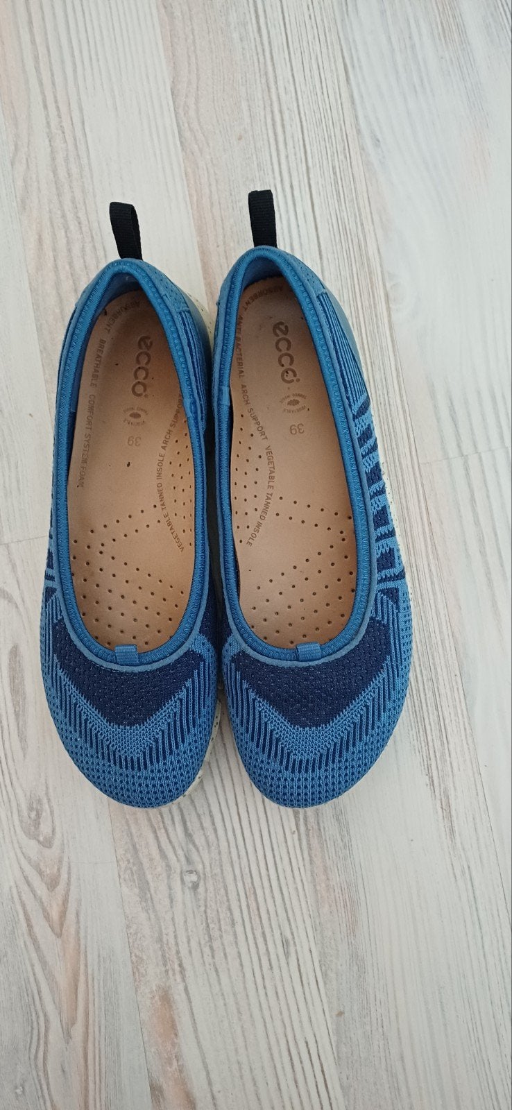 ecco instappers, maat 39, Kleding | Dames, Schoenen, Blauw, Instappers, ECCO., Ophalen of Verzenden