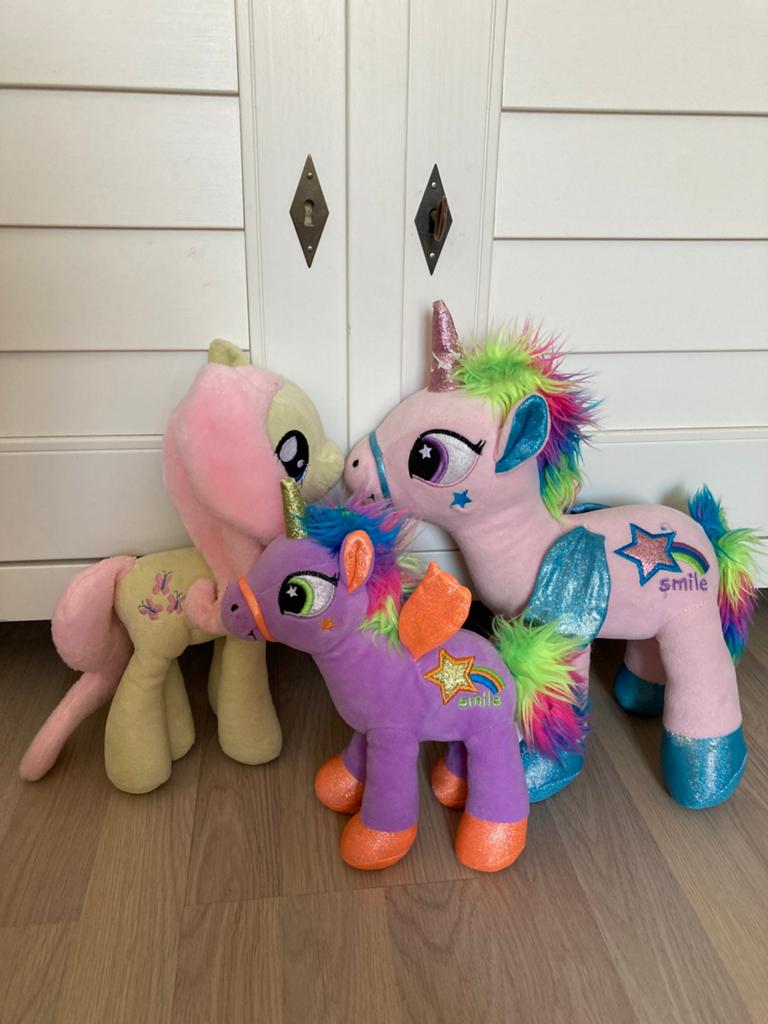 Drie knuffels My Little Pony, Ophalen of Verzenden, Zo goed als nieuw