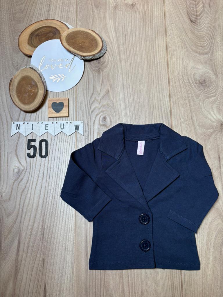 Baby meisje Wibra vestje colbertje blauw maat 50, Kinderen en Baby's, Babykleding | Maat 50, Ophalen of Verzenden, Nieuw, Meisje