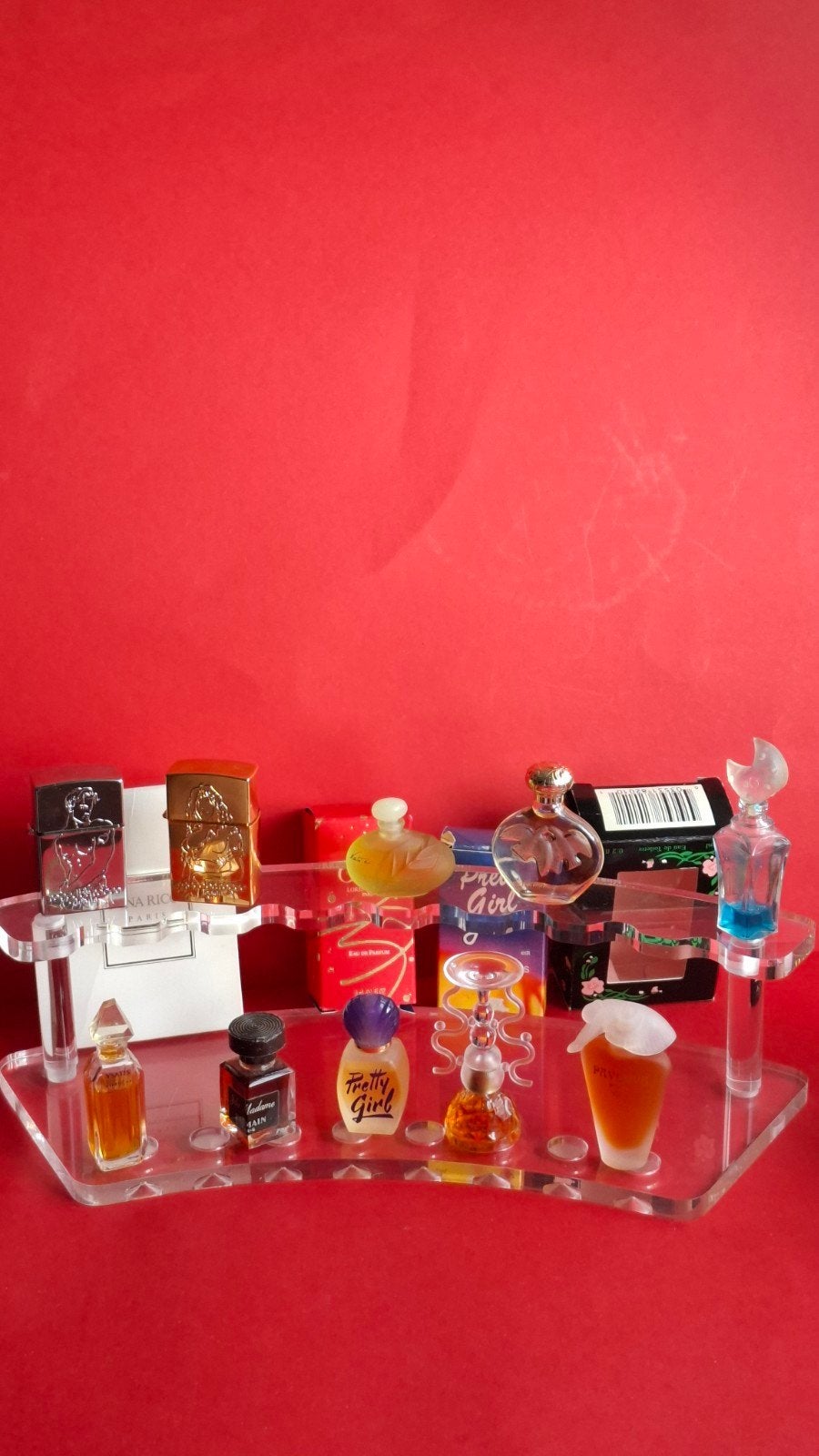 verschillende merken mini parfum flesjes 10 stuks, Verzenden, Miniatuur