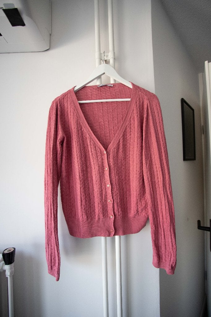 Roze vest Froy & Dind maat L, Maat 42/44 (L), Ophalen of Verzenden, Roze, Gedragen