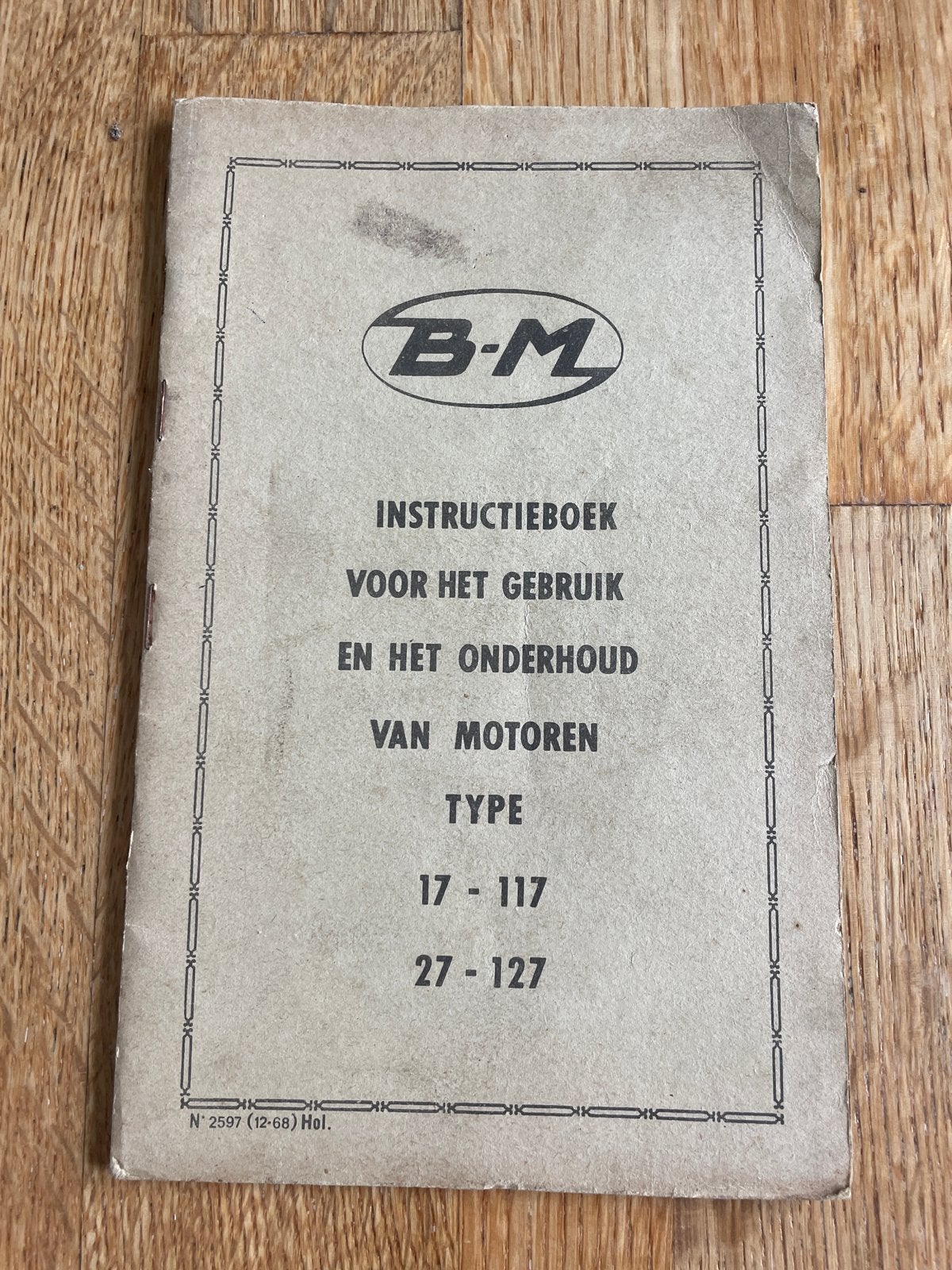 B-M Instructieboek Motoren Type 17-117 en 27-127, Ophalen of Verzenden, Overige merken