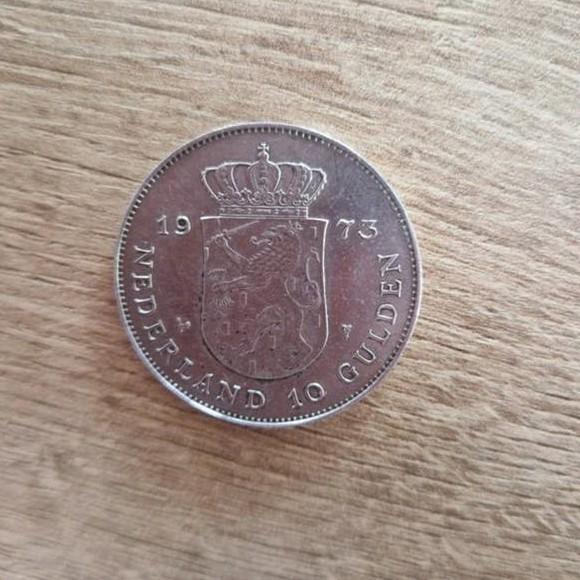 Zilveren 10 gulden 1973 koningin Juliana 25 jaar koningin!, Ophalen, Koningin Juliana, 10 gulden