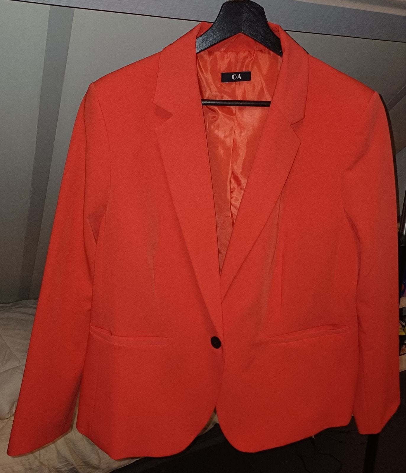 Stijlvolle Rode Blazer van C&A, Maat 46/48 (XL) of groter, Ophalen of Verzenden, Zo goed als nieuw, Jasje