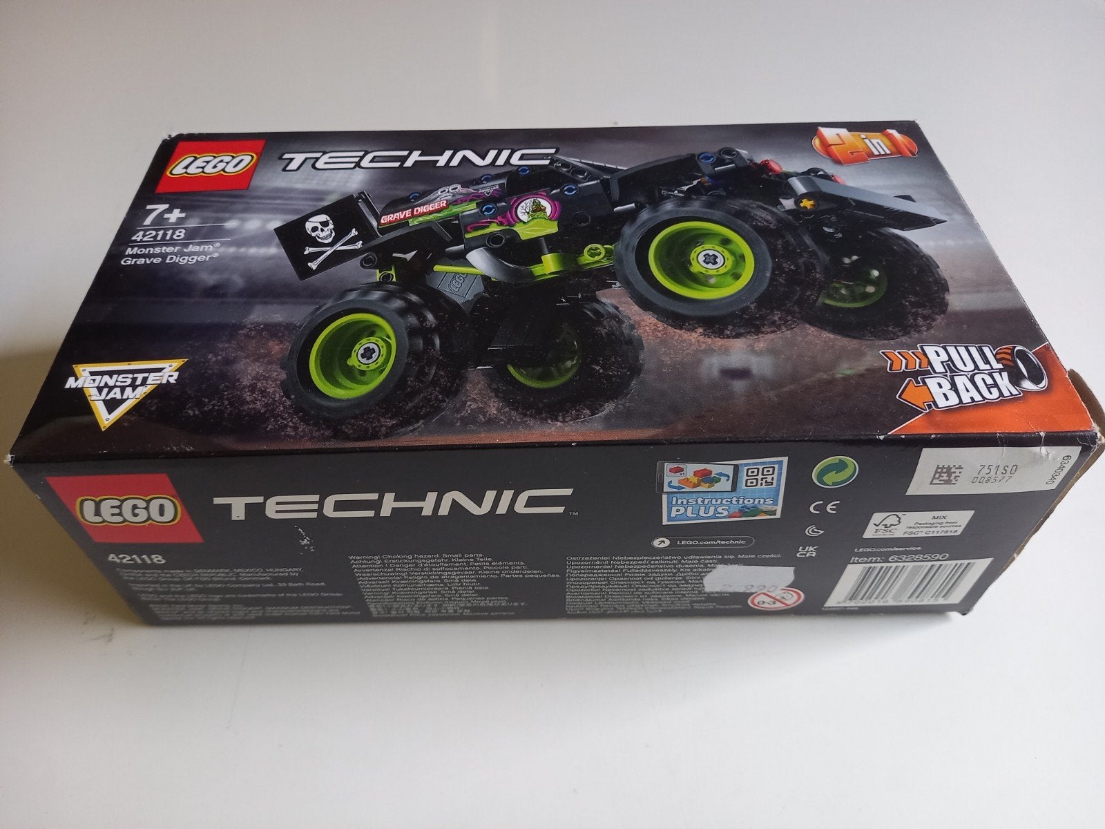 Lego Technic 42118 Monster Jam Grave Digger, Kinderen en Baby's, Inclusief instructies, Lego, Ophalen of Verzenden, Zo goed als nieuw