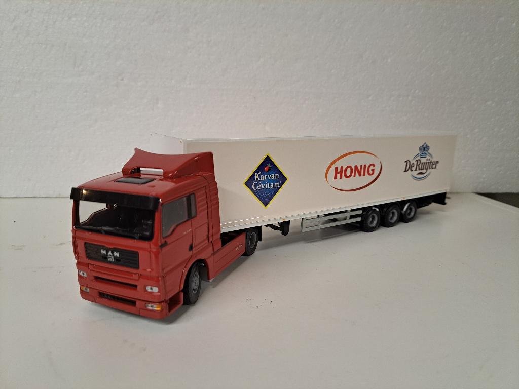 Liontoys MAN TGA div opdrukken, Hobby en Vrije tijd, Ophalen of Verzenden, Zo goed als nieuw, Bus of Vrachtwagen, Lion Toys