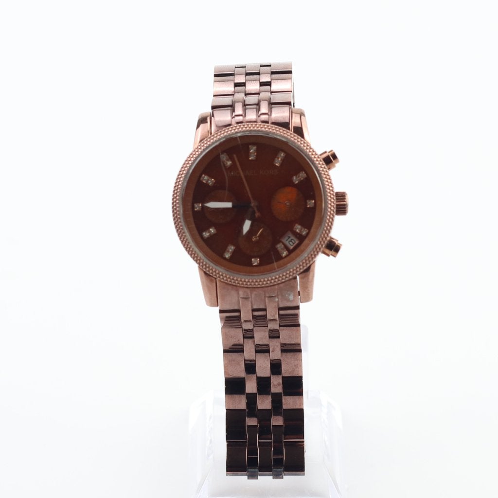Michael Kors MK-5547 37mm Dames Horloge, Sieraden, Tassen en Uiterlijk, Horloges | Dames, Michael Kors, Zo goed als nieuw, Support@michaelkors.com