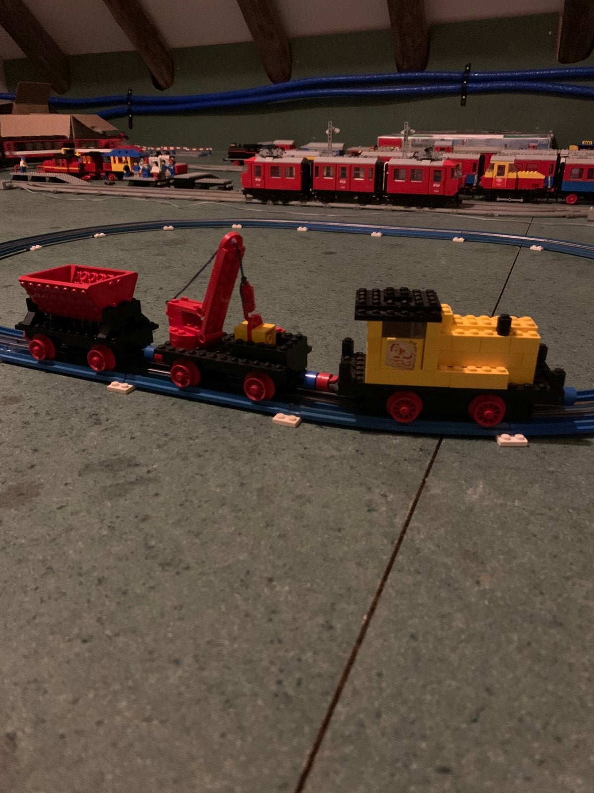 LEGO trein 724 met een ovale treinbaan en transformator., Kinderen en Baby's, Ophalen of Verzenden, Zo goed als nieuw