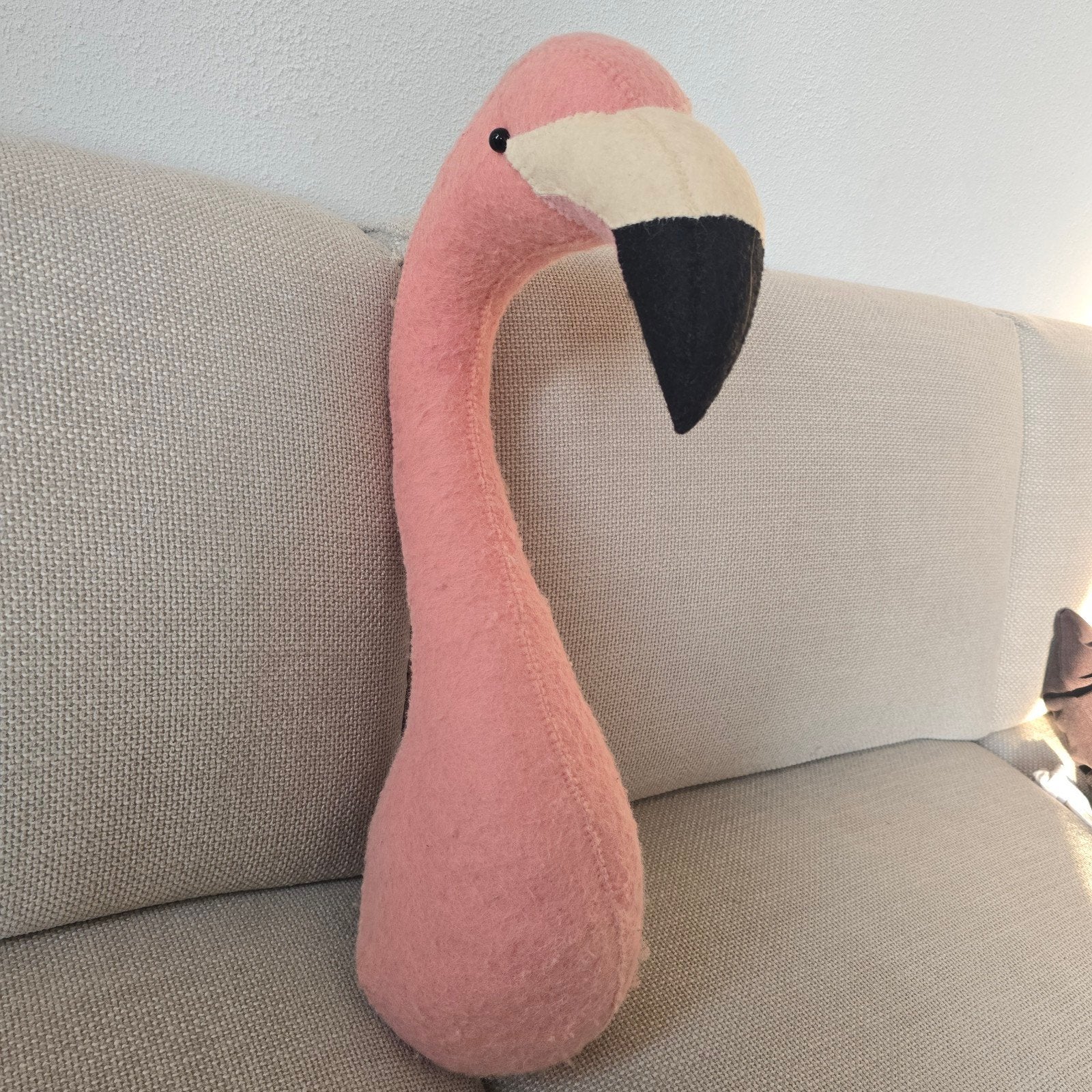 Fgrote Flamingo kop van Vilt., Kinderen en Baby's, Kinderkamer | Inrichting en Decoratie, Ophalen of Verzenden, Wanddecoratie