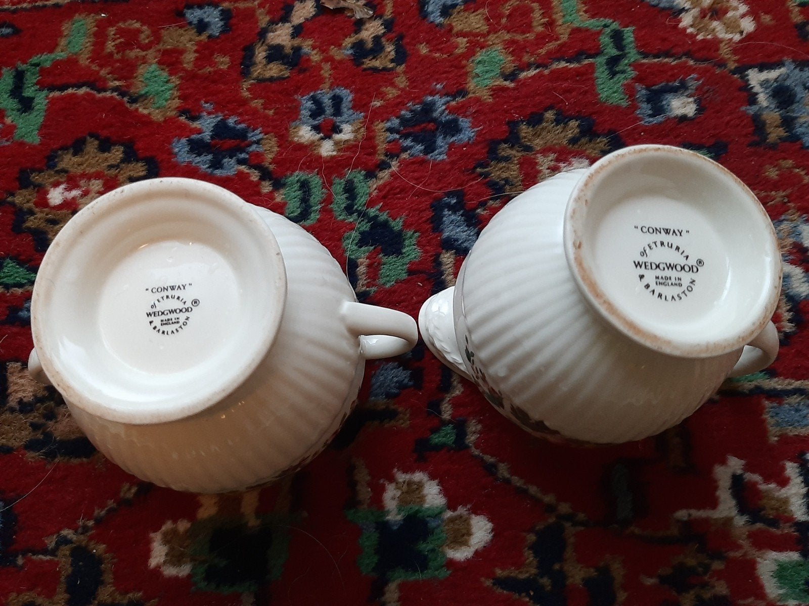 Wedgwood "Conway" Suikerpot & Melkkan - Vintage Porselein, Ophalen of Verzenden