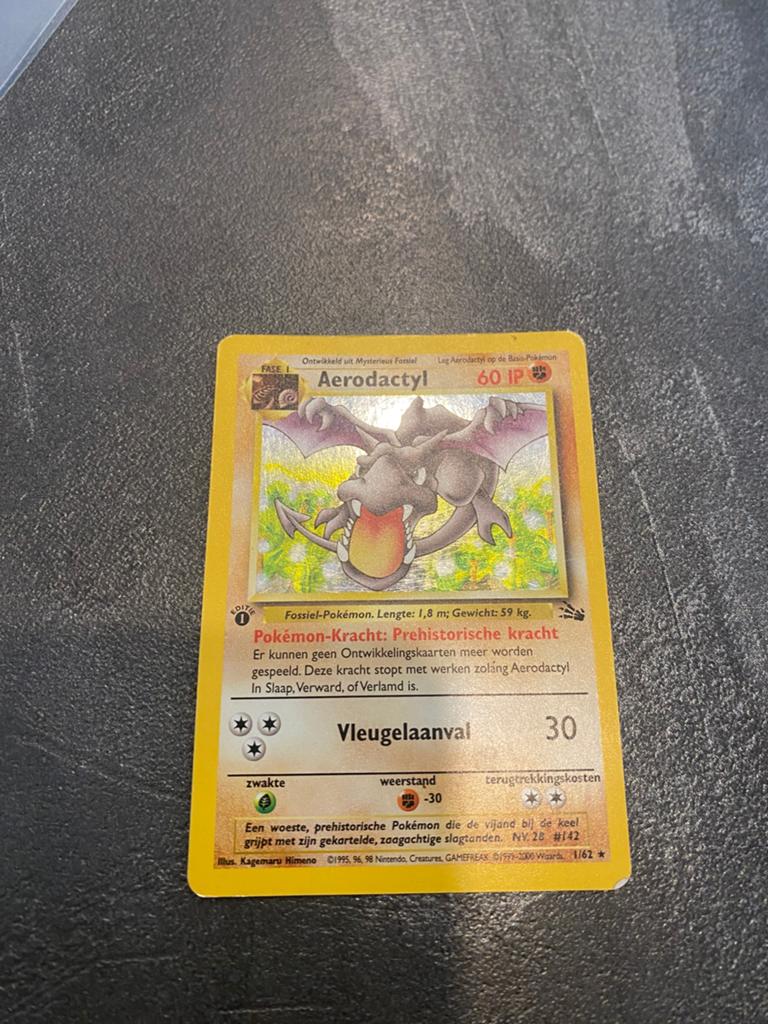 Aerodactyl 1/62 1st edition fossil set, Ophalen of Verzenden, Zo goed als nieuw