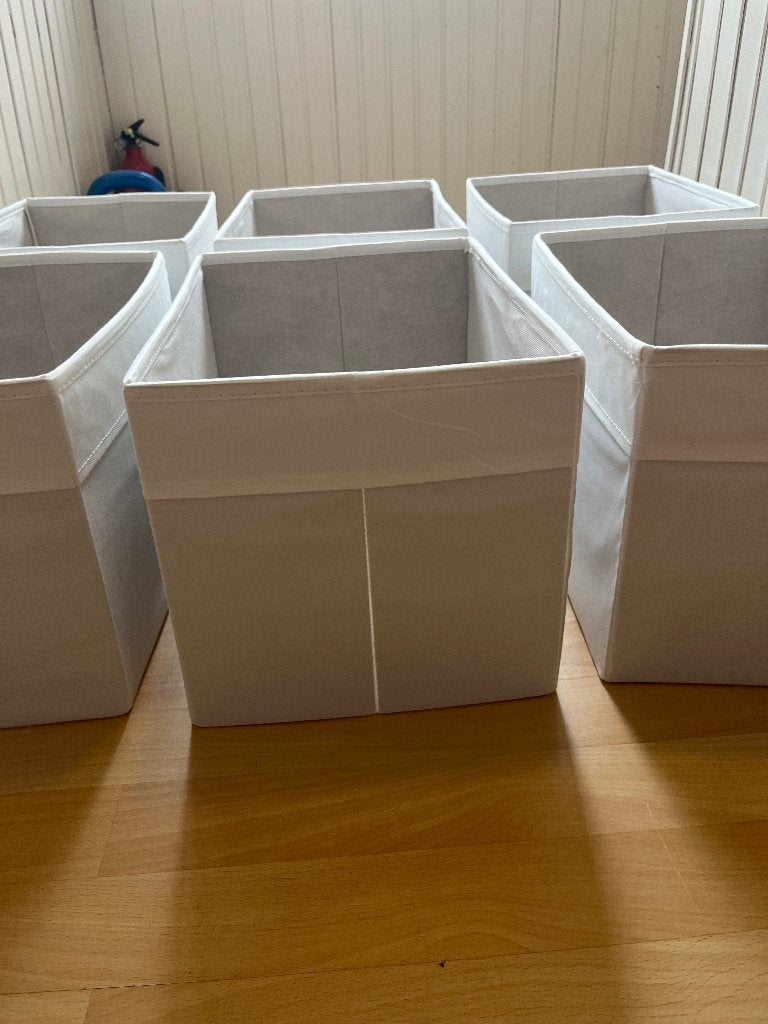6x Ikea opbergdozen wit, Ophalen, Opvouwbaar, Minder dan 50 cm, Zo goed als nieuw