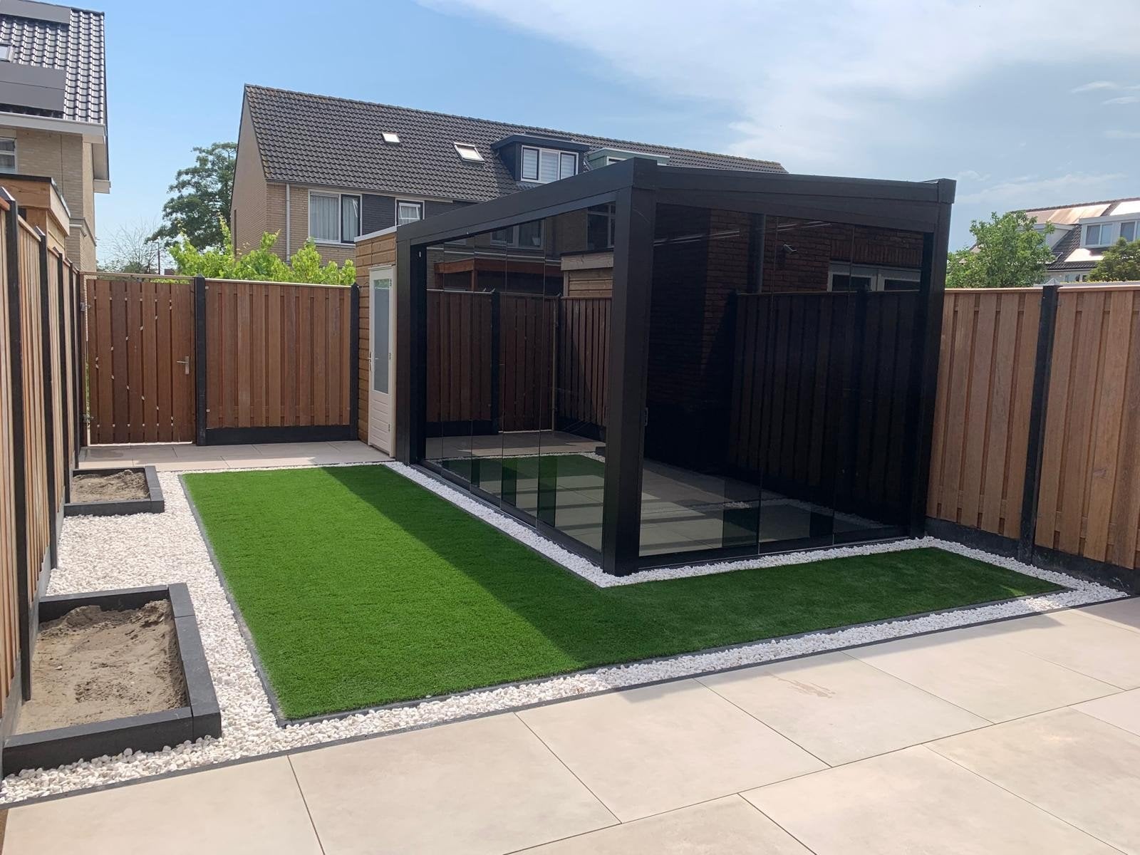 GLAZEN SCHUIFWANDEN en VERANDA, Tuin en Terras, Overkappingen, Verzenden, Nieuw, Veranda