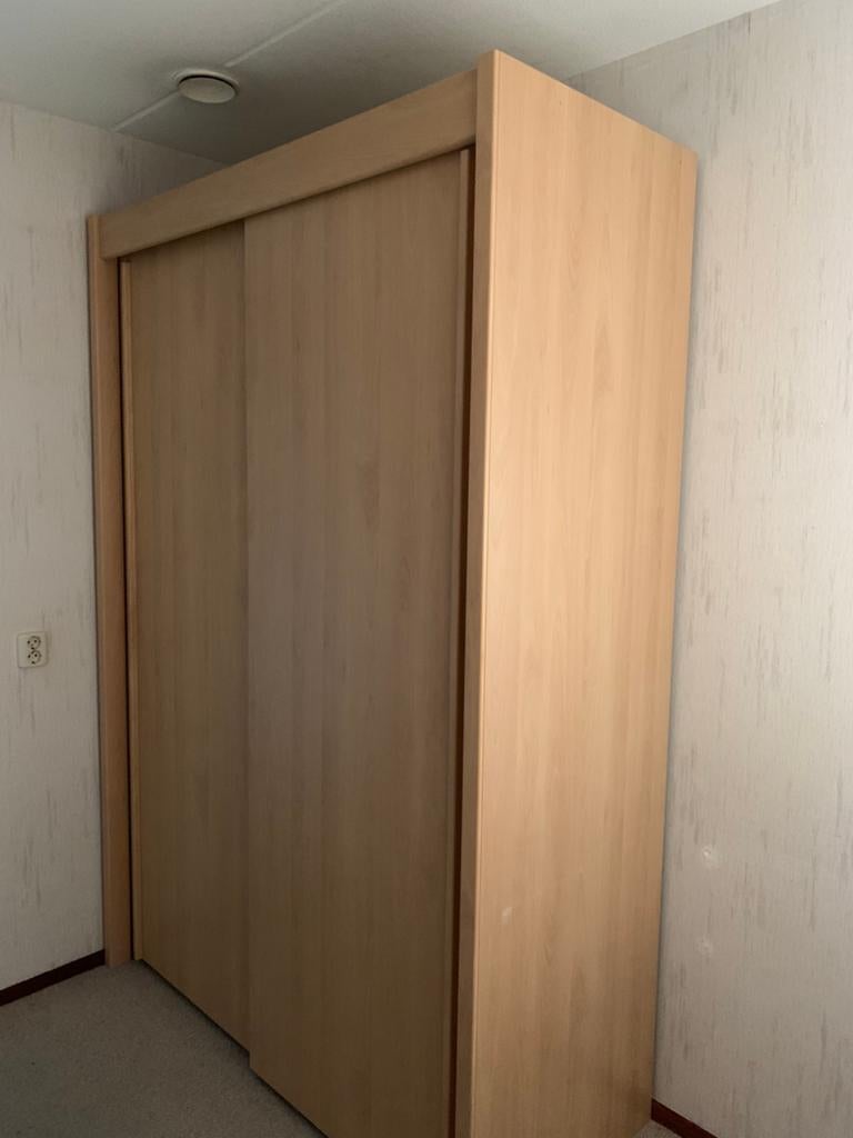 Houten kast met schuifdeuren, Ophalen, Met deur(en), Gebruikt, 200 cm of meer