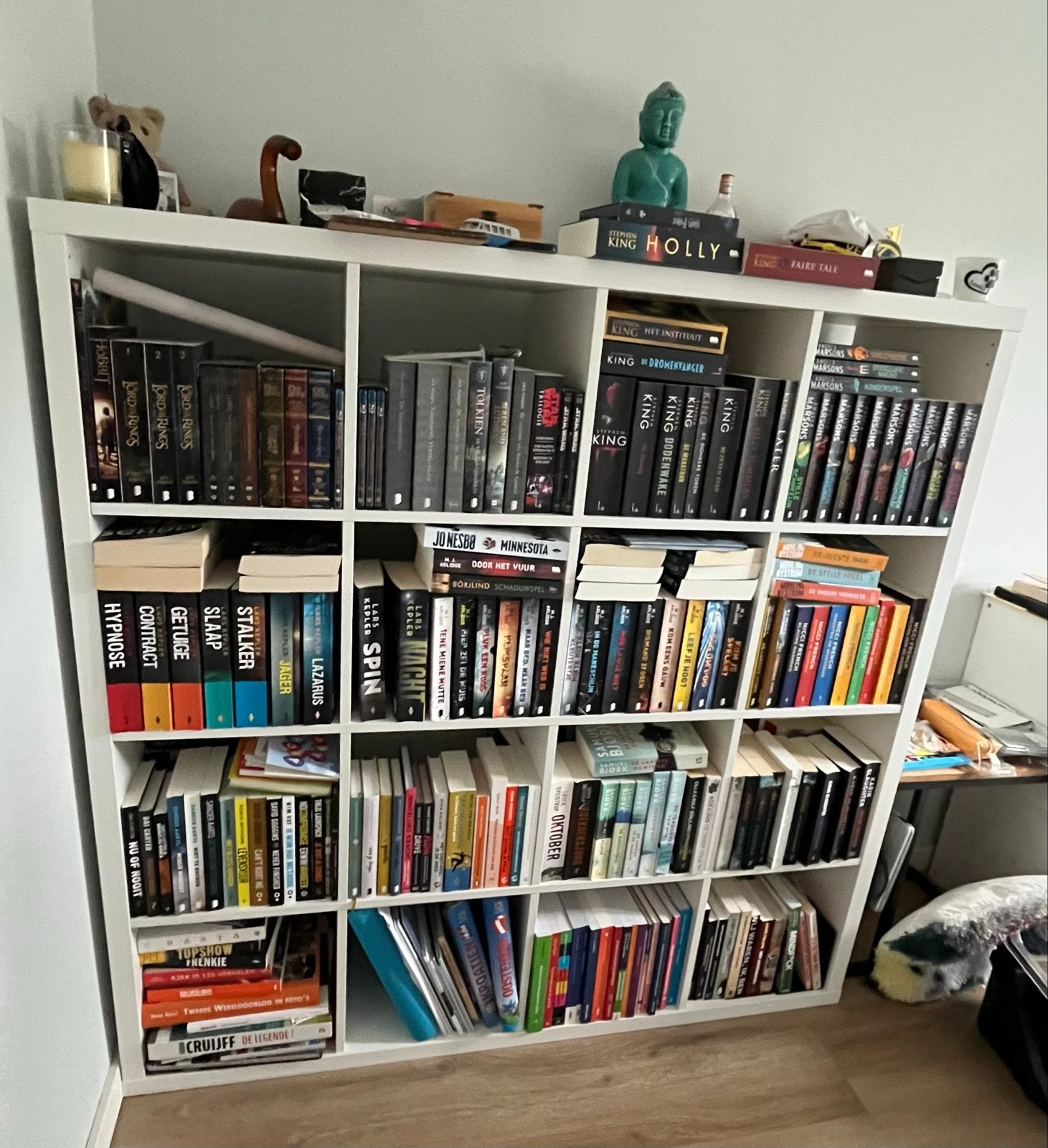 IKEA Kallax open kast wit 147x147 cm, Huis en Inrichting, Kasten | Boekenkasten, Ophalen, Gebruikt, 100 tot 150 cm, 25 tot 50 cm