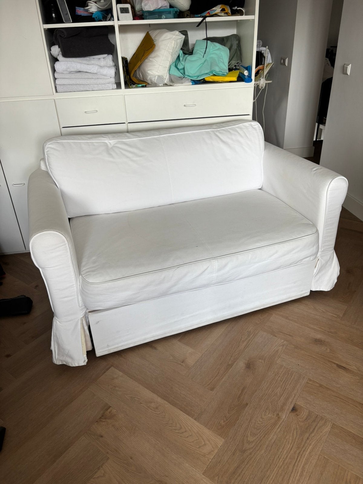 Slaapbank ikea Haguland, Ophalen, Gebruikt, Wit, Tweepersoons