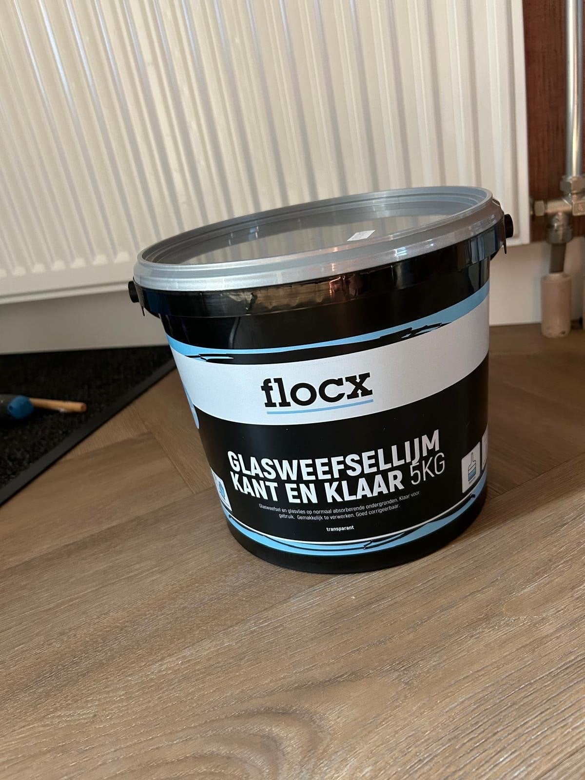 Flocx Glasweefsellijm Kant en Klaar 5KG, Minder dan 5 liter, Ophalen, Nieuw, Wit