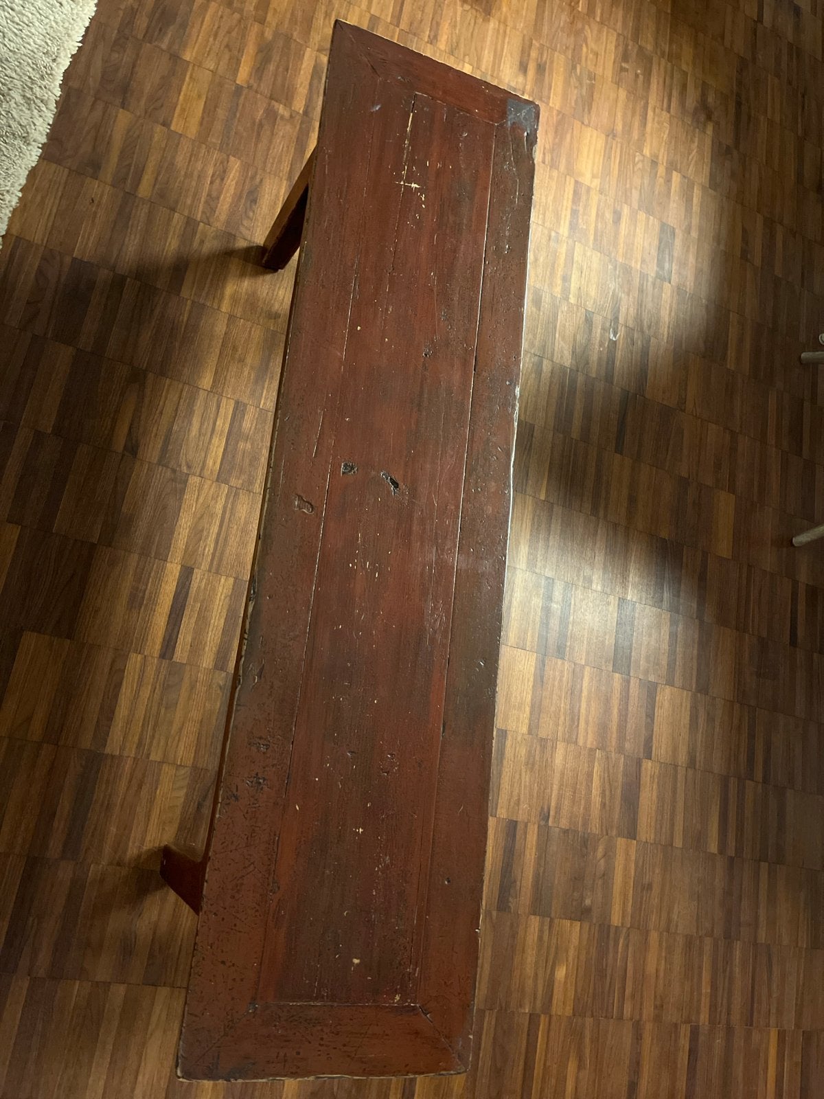 Oud Chinese houten bank/bijzettafel, Ophalen