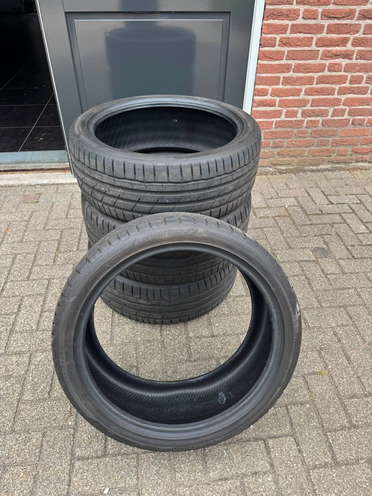 Breedset van 4 Hankook Ventus S1 Evo3 zomerbanden, Auto-onderdelen, Banden en Velgen, Ophalen, 245 mm, Nieuw, 21 inch