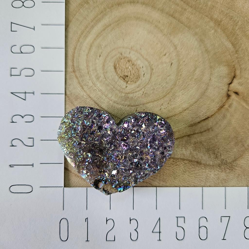 Edelsteen, Amethist hart ruw NR12, cadeau, verzamelen, D, Nieuw, Ophalen of Verzenden, D