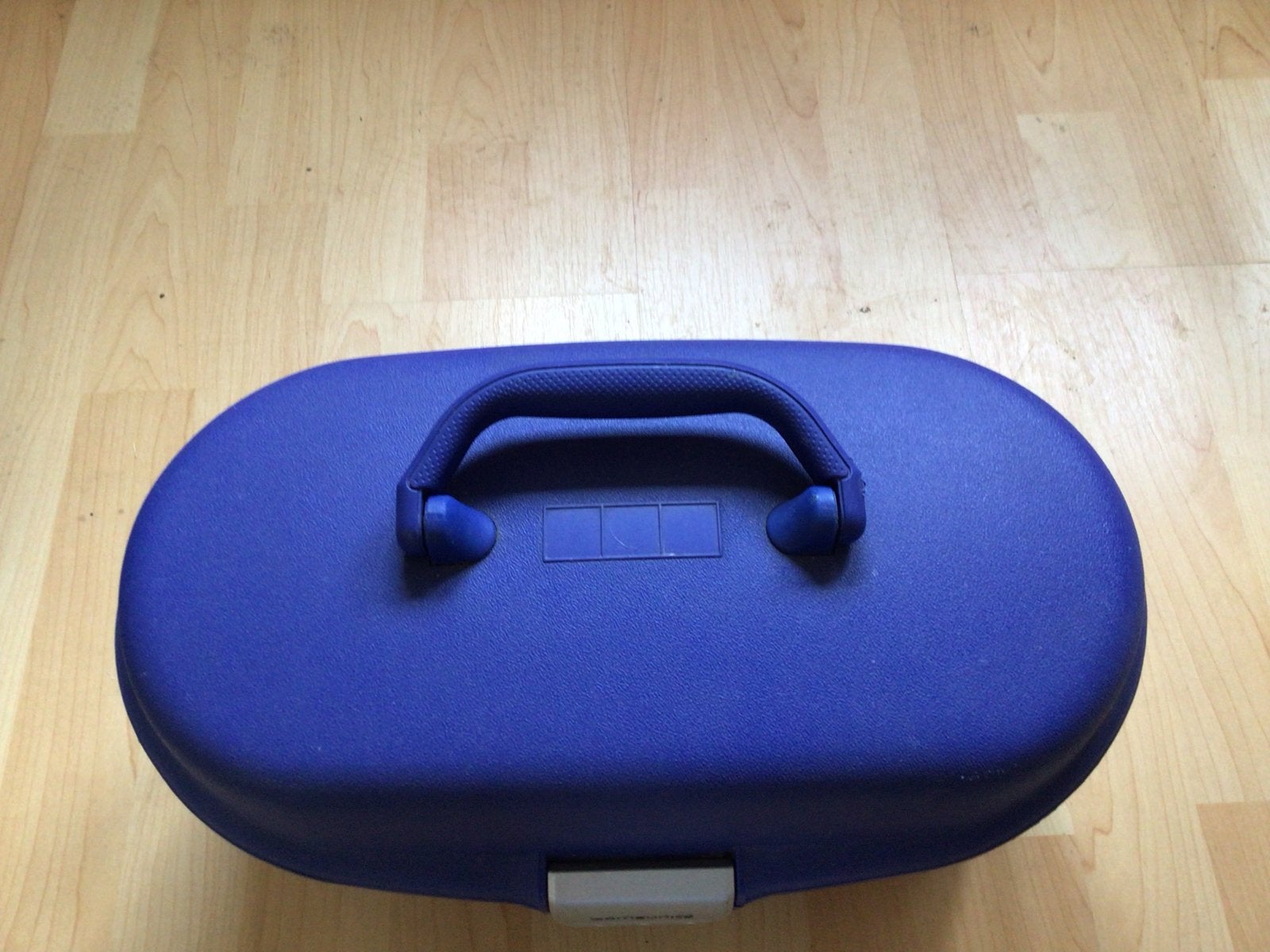Samsonite Koffer en Beauty Case - Blauw, Gebruikt, Hard kunststof, 45 tot 55 cm, Uitschuifbare handgreep