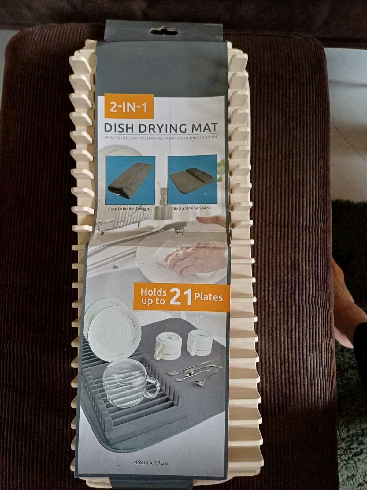2-in-1 Afdruipmat - Handige Afwasoplossing, Beige, Overige typen, Kunststof, Nieuw